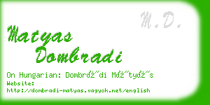 matyas dombradi business card